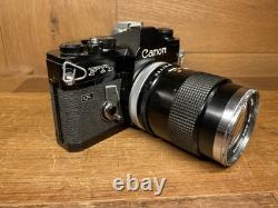 App Mint Canon FTb QL Black Film Camera FD 135mm F/3.5 Telephoto Lens From JPN