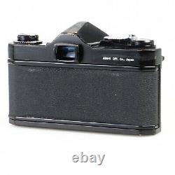 Asahi Pentax Spotmatic SP Black 35mm Film Camera w Super Takumar 50mm f1.4 Lens