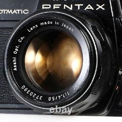 Asahi Pentax Spotmatic SP Black 35mm Film Camera w Super Takumar 50mm f1.4 Lens