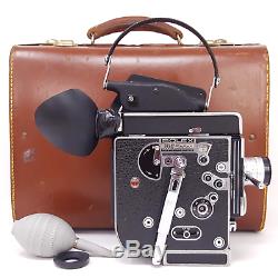 BOLEX H16 REX-5 16MM Film Camera + 25mm Lens + Change Bag + Case, Clean Working