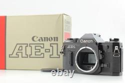 BOXed Top MINT Canon AE-1 BLACK 35mm Film Camera SLR Body From JAPAN