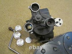 Bell & Howell Eyemo 35mm Movie Camera, Lens, Hand Crank, Wood Mag, Film Ready