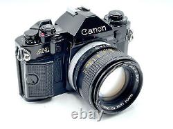 Black Canon A-1 + Canon 50mm f/1.4 SSC Lens Manual Film Camera Kit Beauty