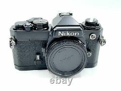 Black Nikon FE SLR film camera body no lens Rare Beauty, Very Nice