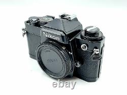 Black Nikon FE SLR film camera body no lens Rare Beauty, Very Nice