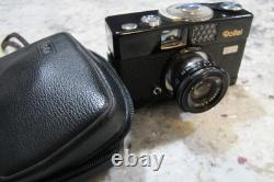 Black Rollei 35 Film Camera with Triotar 40mm f/3.5 Lens & Case Bench Tested