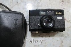 Black Rollei 35 Film Camera with Triotar 40mm f/3.5 Lens & Case Bench Tested