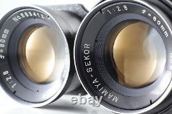 Blue Dot Near MINT Mamiya C220 Pro TLR Film Camera 80mm f/2.8 Lens From JAPAN