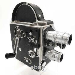 Bolex H8 H-8 (1941) 8mm Movie Film Camera with 3 Lens Fully Working S8-2176