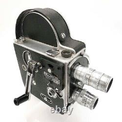 Bolex H8 H-8 (1941) 8mm Movie Film Camera with 3 Lens Fully Working S8-2176