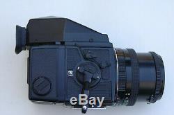 Bronica ETR-Si 6x4.5 PE75 Lens Prism Finder 120 220 Film Backs. Excellent