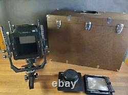 CAMBO SC HEAVY DUTY 4X5 VIEW CAMERA w Nikon W 240mm 5.6 lens + hard case VGC