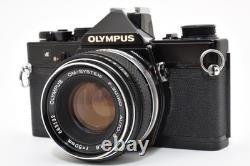 CLA'd Almost MINT Olympus OM-1 SLR Film Camera Black 50mm f1.8 Lens JAPAN