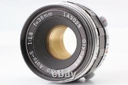 CLA'd NEAR MINT Olympus Pen F Half Frame Film Camera 38mm f1.8 Lens From JAPAN
