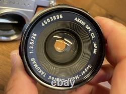 CLA'd New Leather Almost Mint Pentax SV Film Camera SMC Takumar 35mm F/3.5