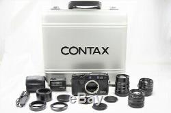 CONTAX G2 Black Film Camera w 28mm, 45mm, 90mm Lens & TLA200 Strobe Set #200506a