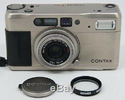 CONTAX T VS 35mm Film Camera Carl Zeiss Lens TVS Kyocera Japan Tested Works