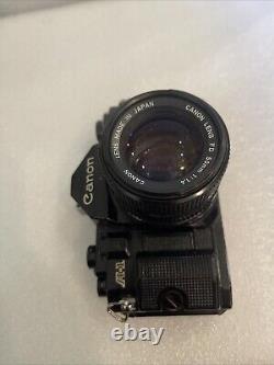 Canon A1 A-1 35mm SLR Film Camera with Canon FD 50mm f1.4 Lens Tested