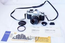 Canon AE-1 35mm Film Camera with FD 50mm 11.8 Lens Barely Used Good Working Order