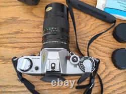 Canon AE-1 35mm SLR Film Camera, FD 50mm, FD 135mm, Doubler, Manuals, Tested