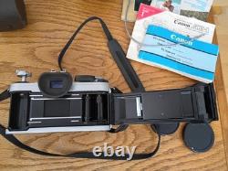 Canon AE-1 35mm SLR Film Camera, FD 50mm, FD 135mm, Doubler, Manuals, Tested