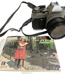 Canon AE-1 35mm SLR Film Camera With50mm 11.8 Lens Film Tested & Working