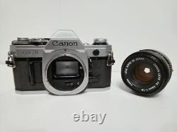Canon AE-1 35mm SLR Film Camera With 50mm FD lens Film Tested & Working Great