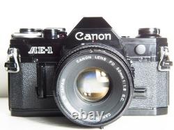 Canon AE-1 35mm SLR Film Camera with 50mm f1.8 FD Lens TESTED