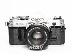Canon AE-1 35mm SLR Film Camera with 50mm f1.8 Lens Tested & Working