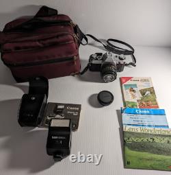 Canon AE-1 35mm SLR Film Camera with 50mm f/1.8 FD Lens, VTG Strap and more-read