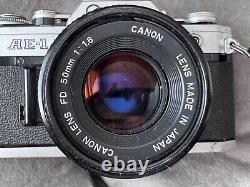 Canon AE-1 35mm SLR Film Camera with 50mm f/1.8 Lens Kit