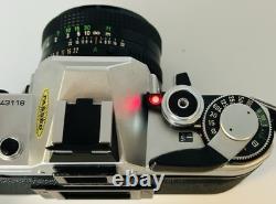 Canon AE-1 35mm SLR Film Camera with Canon 50mm f/1.8 FD Lens-Tested With Case