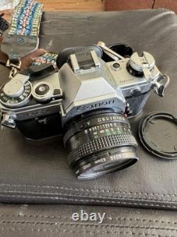 Canon AE-1 35mm SLR Film Camera with Hoya 52mm. Tested. Plus Zoom lens