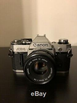 Canon AE-1 AE1 35mm Camera with 50mm f/1.8 Lens Excellent Working Conditions