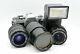 Canon AE-1 Deluxe Camera Kit + wide angle + telephoto zoom lens + 28mm + Flash