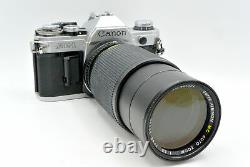 Canon AE-1 Deluxe Camera Kit + wide angle + telephoto zoom lens + 28mm + Flash