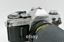 Canon AE-1 Deluxe Camera Kit + wide angle + telephoto zoom lens + 28mm + Flash