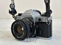 Canon AE-1 Program 35mm Film Camera With Canon FD 50mm F1.8 Lens