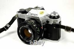 Canon AE-1 Program 35mm SLR Camera with 50mm f/1.8 Lens Free 2-day Shipping