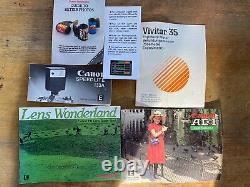 Canon AE-1 Program 35mm SLR Film Camera 50MM & 135MM Lens Flash Bag Instructions