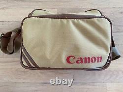 Canon AE-1 Program 35mm SLR Film Camera 50MM & 135MM Lens Flash Bag Instructions