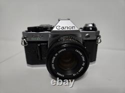 Canon AE-1 Program 35mm SLR Film Camera With50mm 11.8 Lens Film Tested & Working