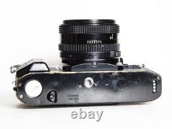 Canon AE-1 Program 35mm SLR Film Camera With 50mm FD Film Black TESTED