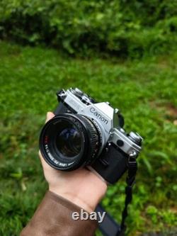 Canon AE-1 Program 35mm SLR Film Camera with 50mm Lens Kit, Tested and Working