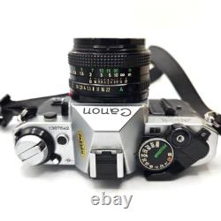 Canon AE-1 Program 35mm SLR Film Camera with 50mm Lens Kit, Tested and Working