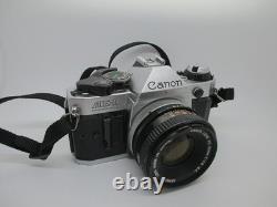 Canon AE-1 Program 35mm SLR Film Camera with 50mm Lens Kit, Tested and Working