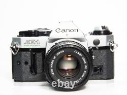 Canon AE-1 Program 35mm SLR Film Camera with 50mm f1.8 Lens Tested & Working