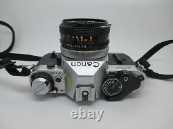 Canon AE-1 Program 35mm SLR Film Camera with 50mm f/1.8 FD Lens WORKING PERFECT