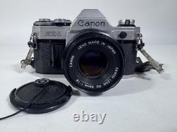 Canon AE-1 Program 35mm SLR Film Camera with 50mm f/1.8 FD Lens WORKING PERFECT
