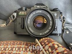 Canon AE-1 Program Black 35mm SLR NFD NFD 50mm f1.8 Film Camera Film Tested